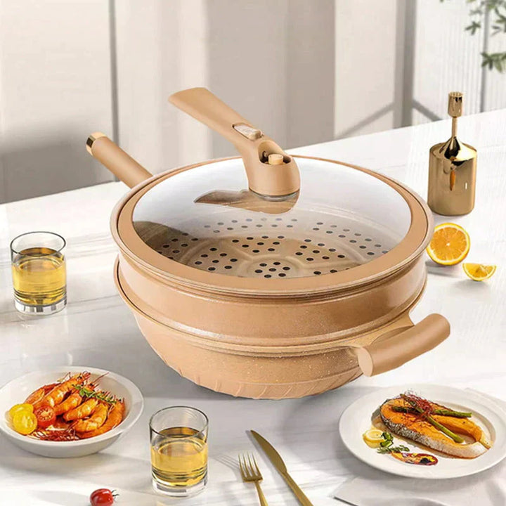 Multifunctional Wok Pan with Non-Stick Coating - CookFlex-Nora Luxe