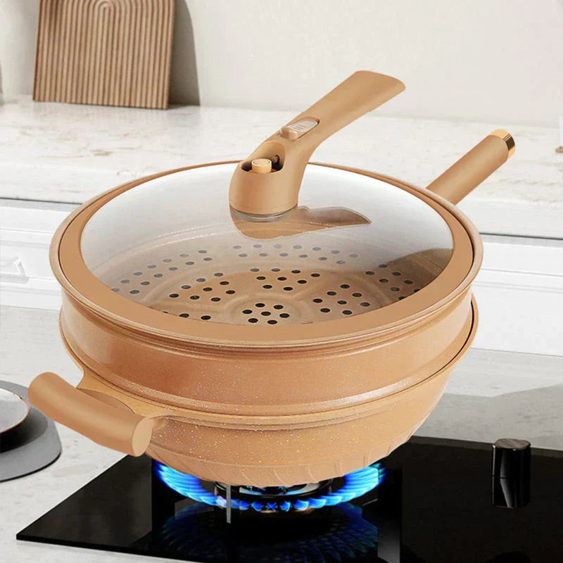 Multifunctional Wok Pan with Non-Stick Coating - CookFlex-Nora Luxe