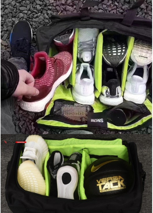Water-Resistant Multi-Compartment Sneaker & Gear Travel Bag