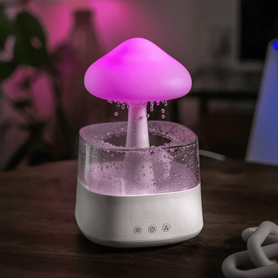 Mushroom Clouds Rain Humidifier - CalmCloud-Wood-Nora Luxe