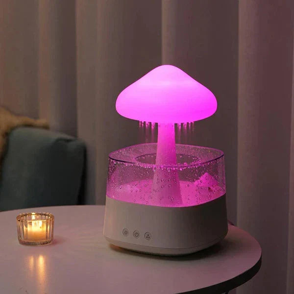 Mushroom Clouds Rain Humidifier - CalmCloud-Wood-Nora Luxe