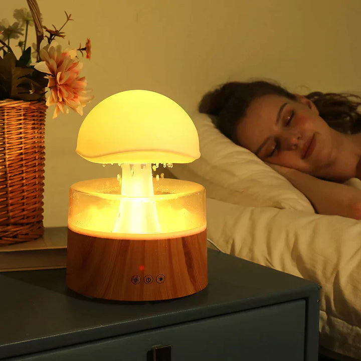 Mushroom Clouds Rain Humidifier - CalmCloud-Wood-Nora Luxe