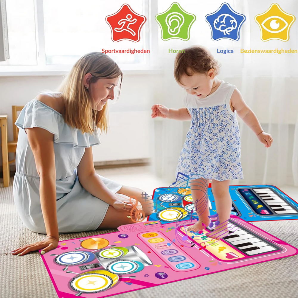 Musical Play Mat for Children - MelodyPlay-Blue-Nora Luxe