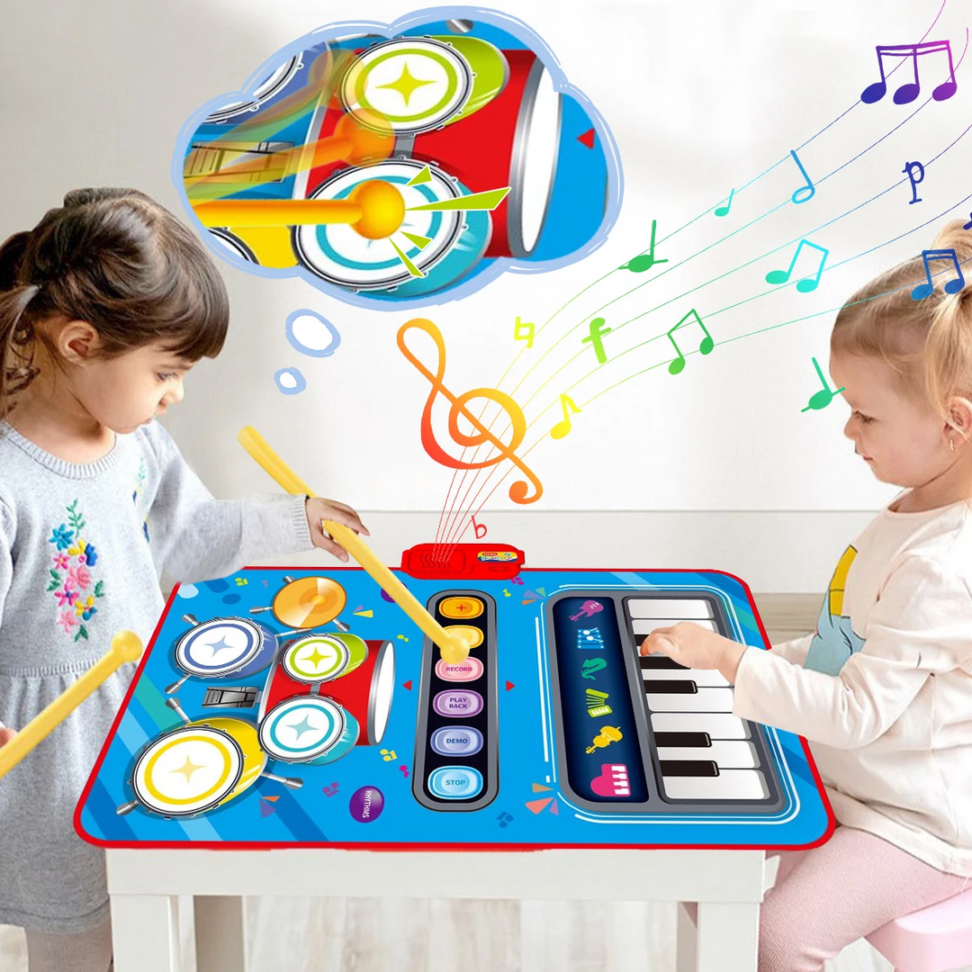 Musical Play Mat for Children - MelodyPlay-Blue-Nora Luxe