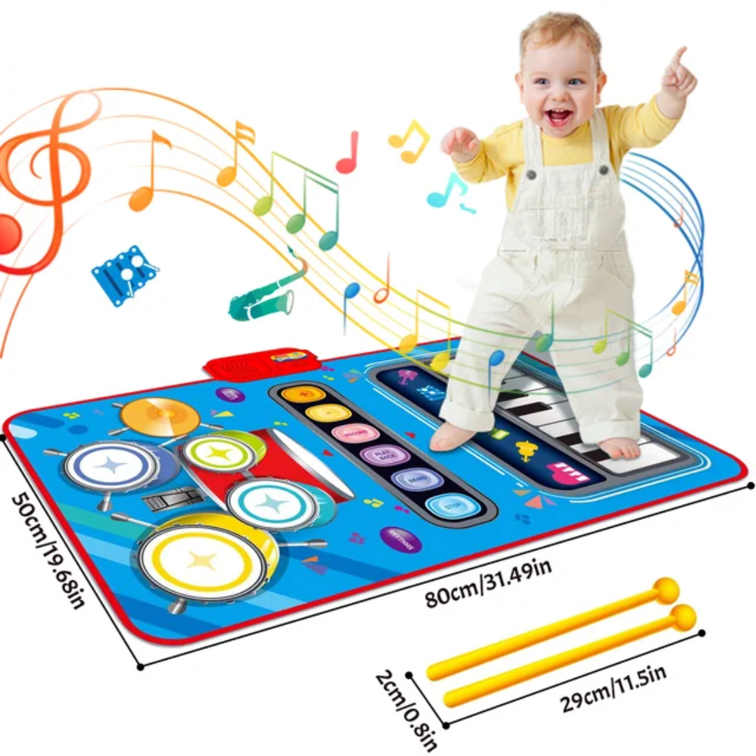 Musical Play Mat for Children - MelodyPlay-Blue-Nora Luxe