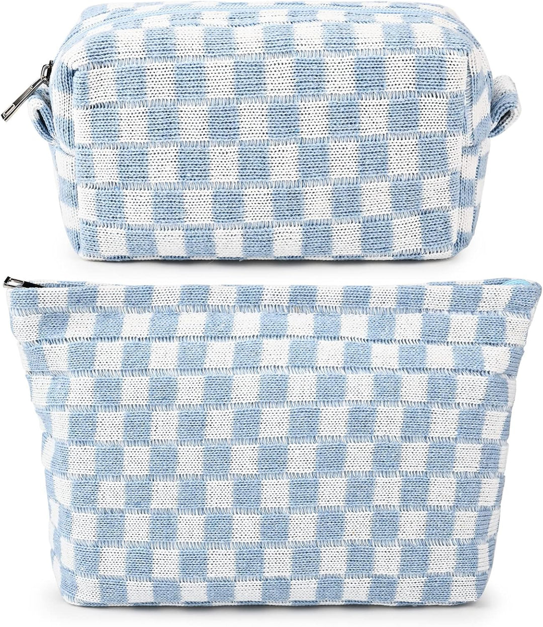 Must-Have Checked Make-up Bag Set-Red-Nora Luxe