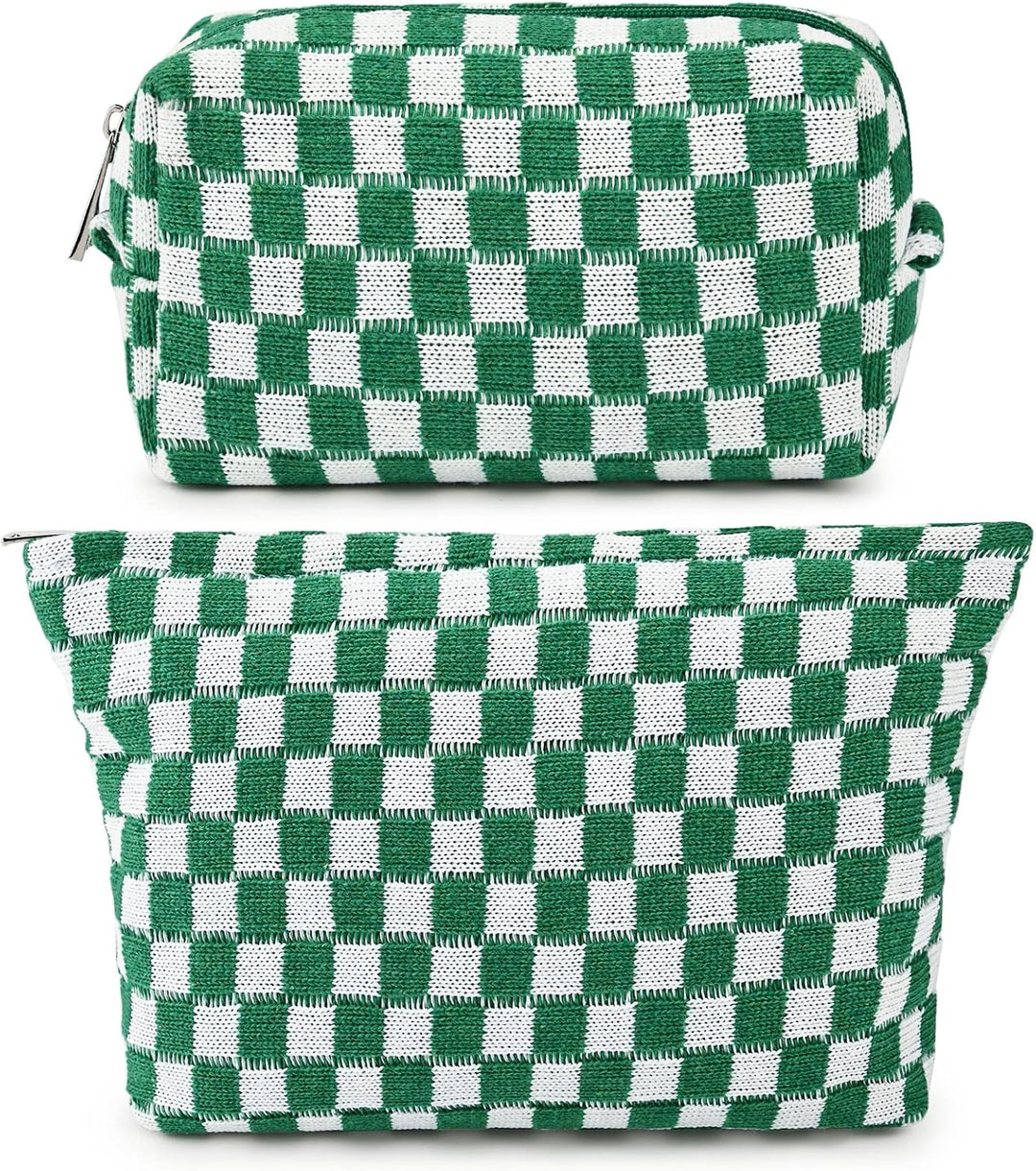 Must-Have Checked Make-up Bag Set-Red-Nora Luxe