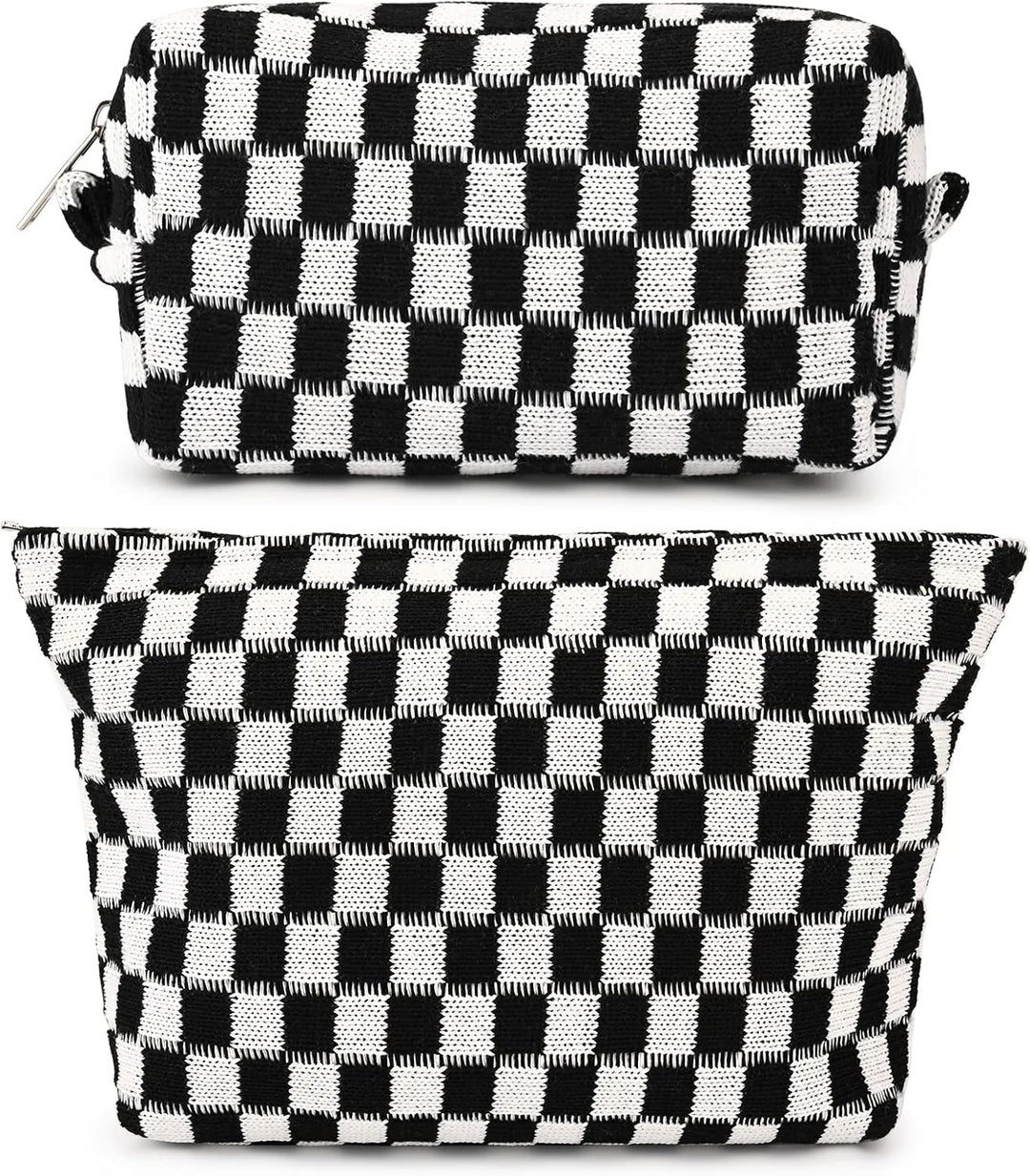 Must-Have Checked Make-up Bag Set-Red-Nora Luxe