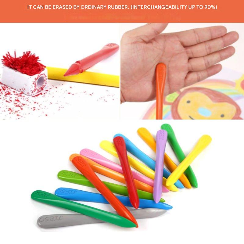 Natural Colorful Wax Crayons - EcoCrayons-12 Colors-Nora Luxe