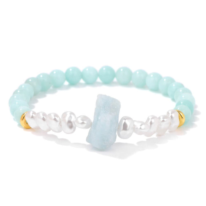 Natural Crystal Beads Bracelet - Eline-Amazonite-Nora Luxe
