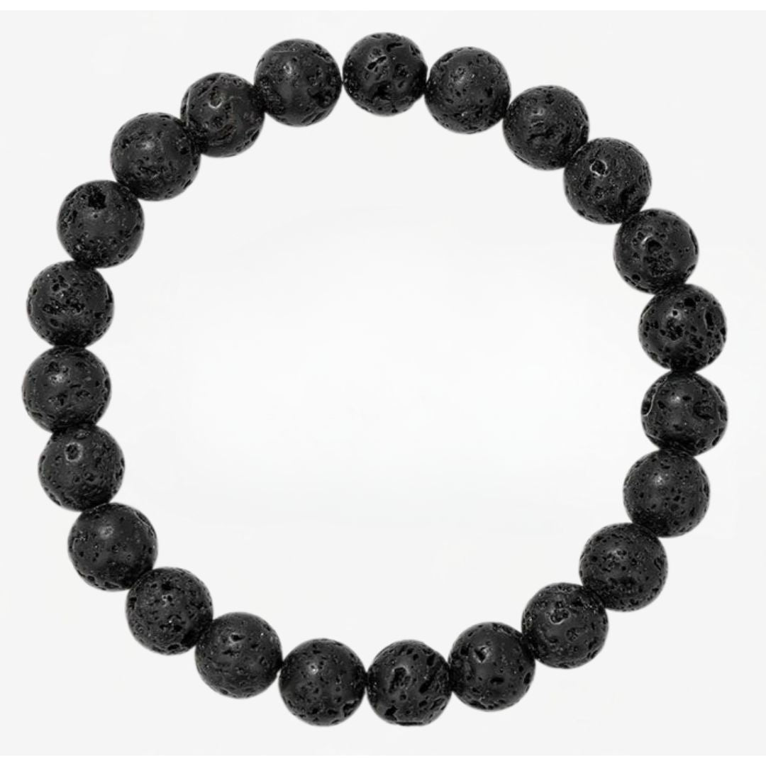 Natural Crystal Healing Energy Bracelet - Aria-Lava stone-Nora Luxe
