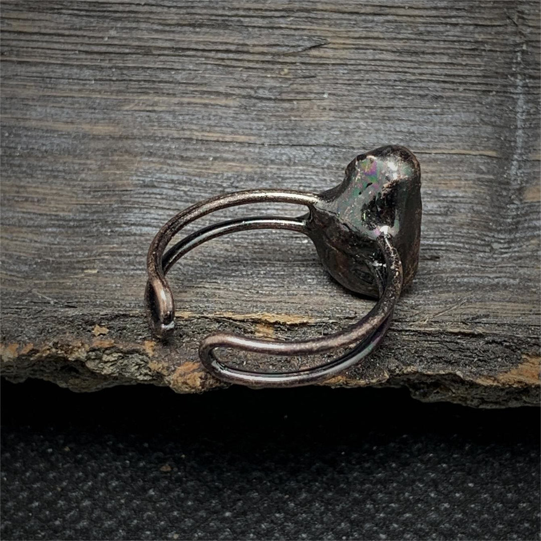 Natural Raw Birthstone Ring - Selina-January & Pomegranate-Nora Luxe