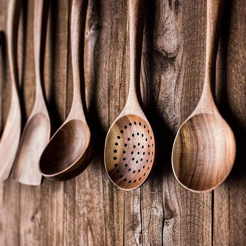 Natural Wooden Kitchen Set - RustiCook-Set of 4 pieces-Nora Luxe