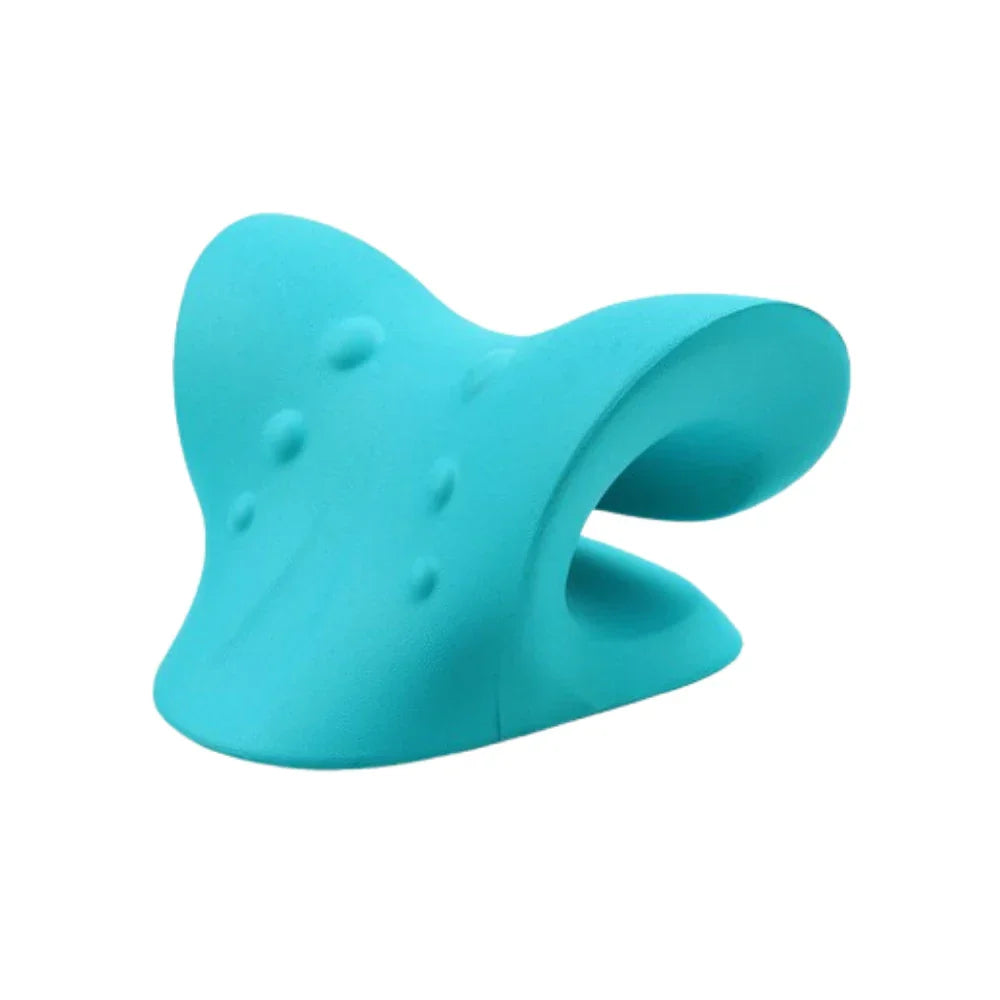 NECK AND SHOULDER STRETCHER - CERVICAL TRACTION MASSAGE CUSHION FOR SPINAL ALIGNMENT-Green-Nora Luxe
