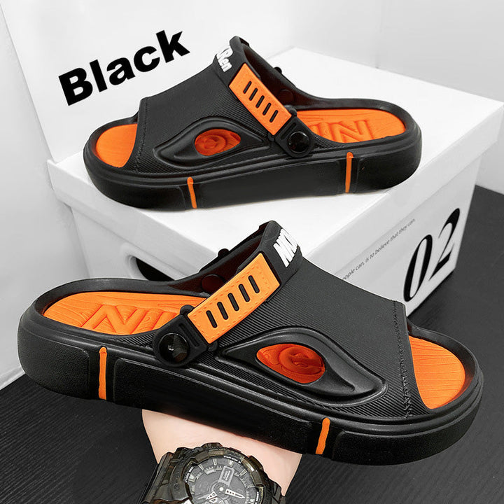 Non-slip men's beach sandals – Rafael-Black-5.5/6.5-Nora Luxe