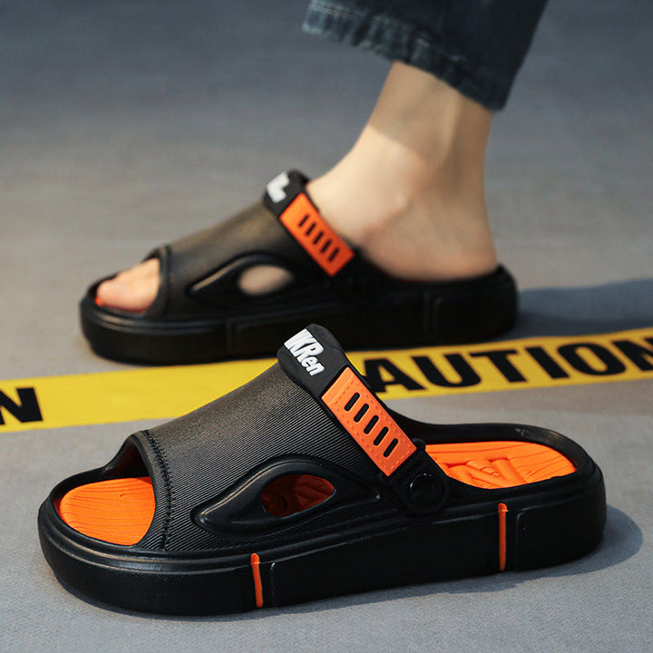 Non-slip men's beach sandals – Rafael-Black-5.5/6.5-Nora Luxe