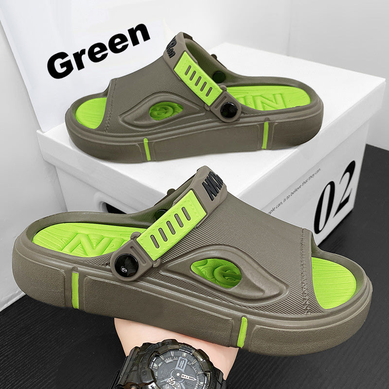 Non-slip men's beach sandals – Rafael-Green-5.5/6.5-Nora Luxe