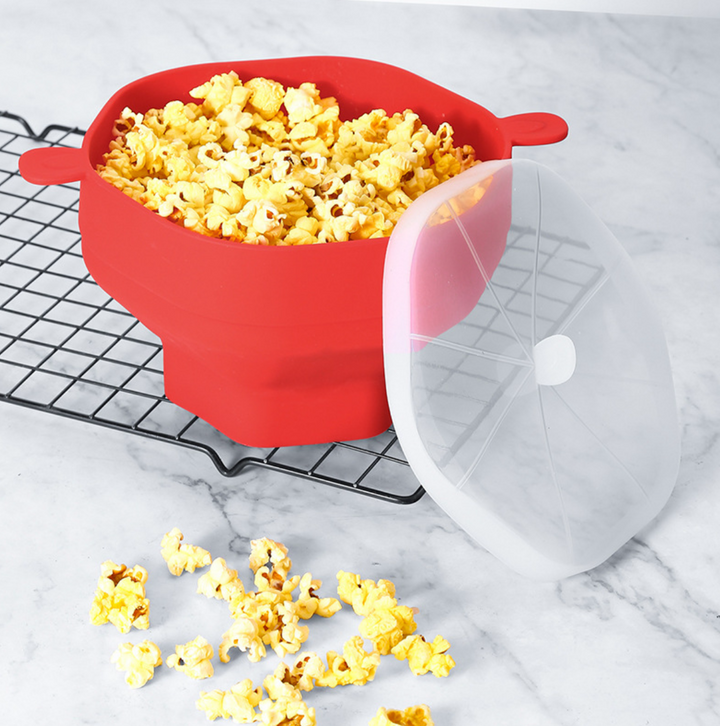 Non-Stick Popcorn Maker - CrispyPop-Red-Nora Luxe