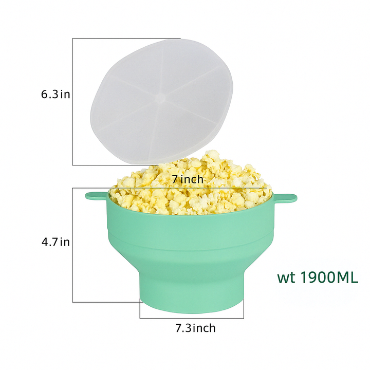 Non-Stick Popcorn Maker - CrispyPop-Red-Nora Luxe