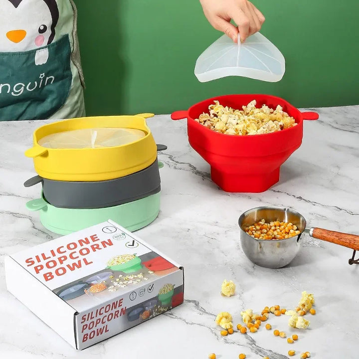 Non-Stick Popcorn Maker - CrispyPop-Red-Nora Luxe