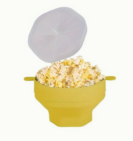 Non-Stick Popcorn Maker - CrispyPop-Yellow-Nora Luxe