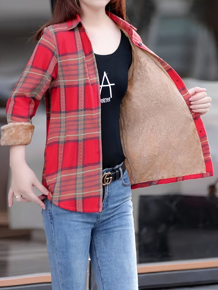 Nora Casual Ladies' Blouse-Red-XS-Nora Luxe