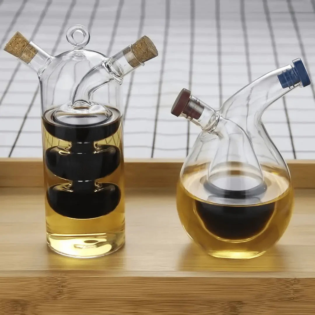 Oil & Vinegar Dispenser - DualPour-3 Balls-Nora Luxe