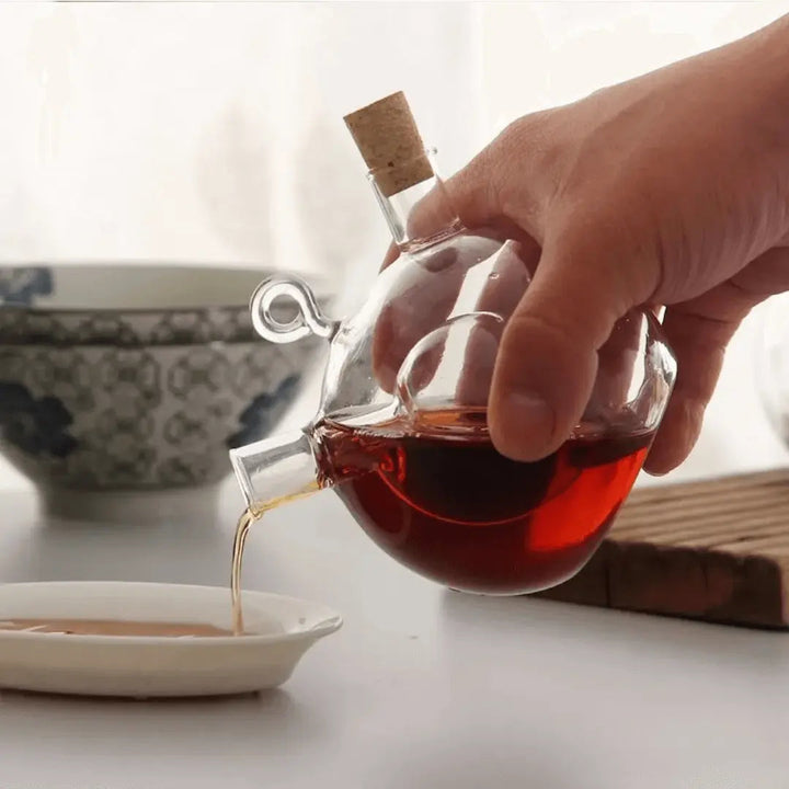 Oil & Vinegar Dispenser - DualPour-Curved-Nora Luxe
