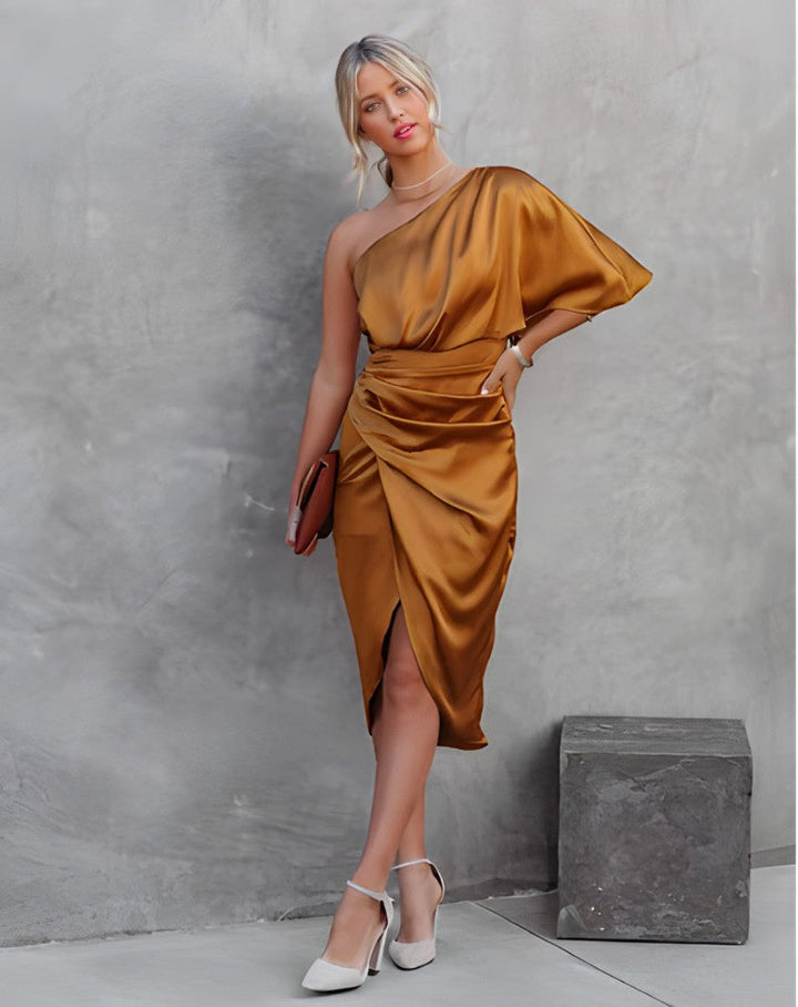 One-Shoulder Cocktail Dress - Valeria-Blue-S-The Livary