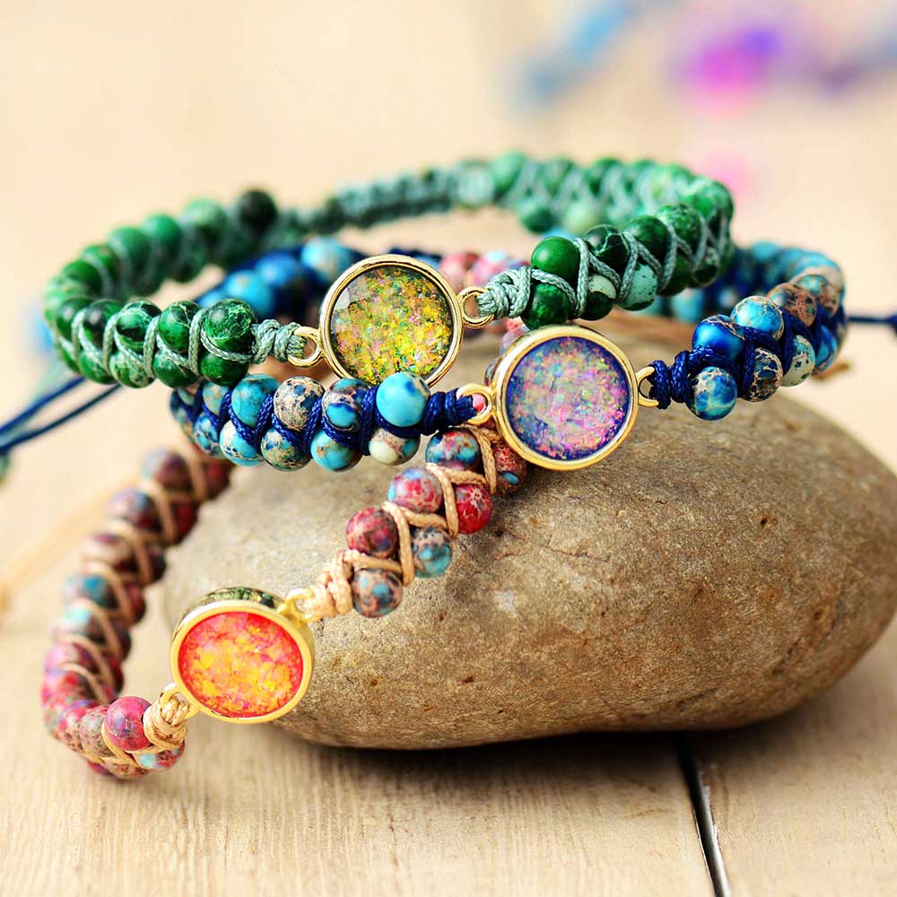 Opal & Jasper Earth Bracelet - Gaia-Nora Luxe