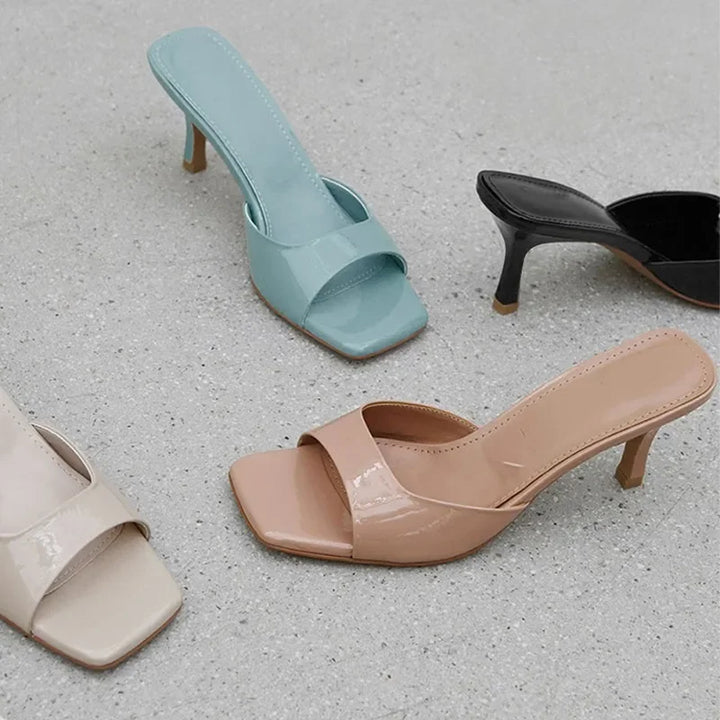 Open back mules for women – Mirella-Camel-5.5-Nora Luxe