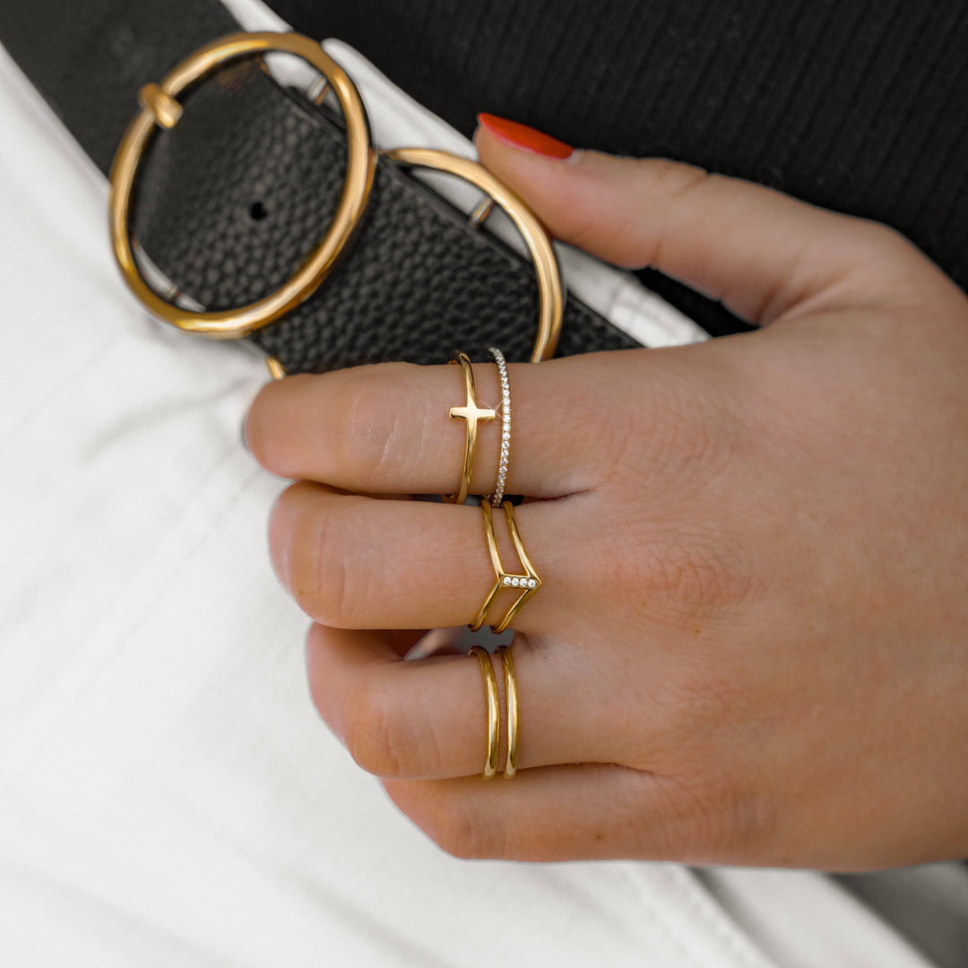 Open Double Ring - Amaya-Gold-Nora Luxe