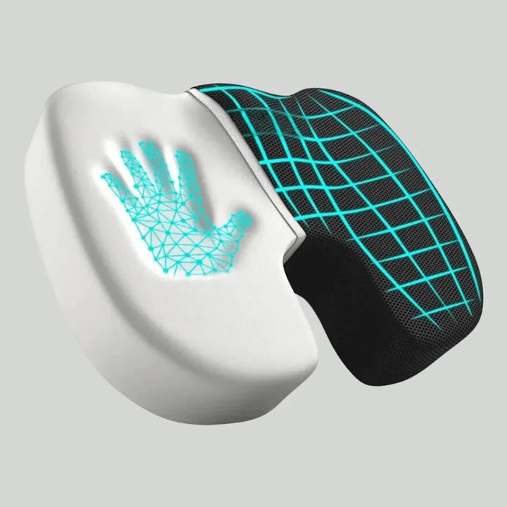 Orthopaedic 4D Seat Cushion - PosturePlus-Black-1 Pillow-Nora Luxe