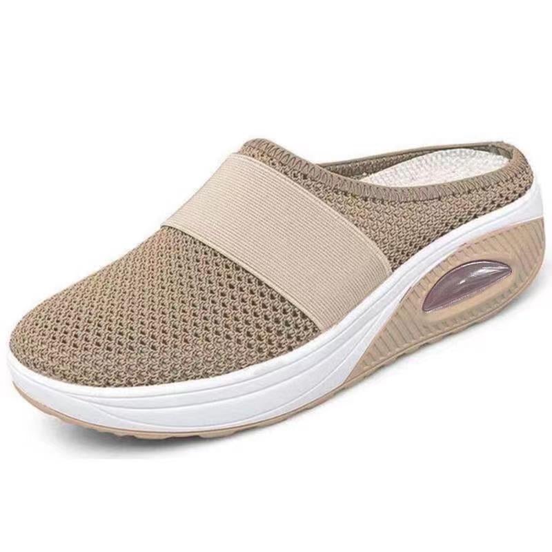 Orthopaedic Air Cushion Shoes - OrthoAir-Khaki-2-Nora Luxe