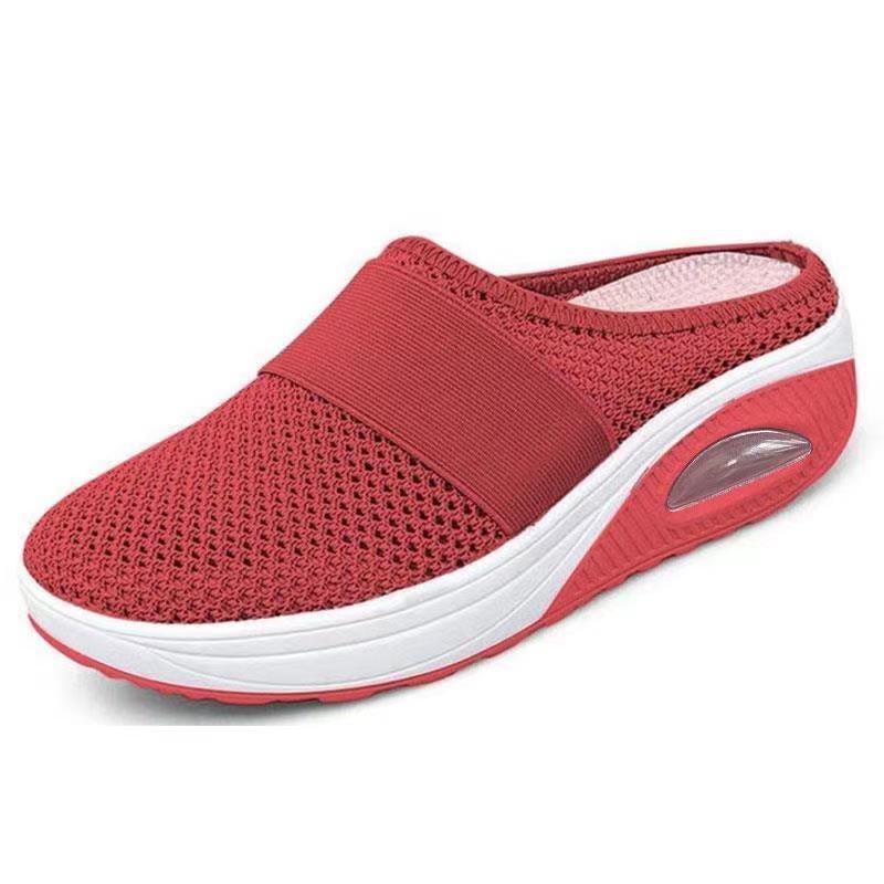 Orthopaedic Air Cushion Shoes - OrthoAir-Red-2-Nora Luxe