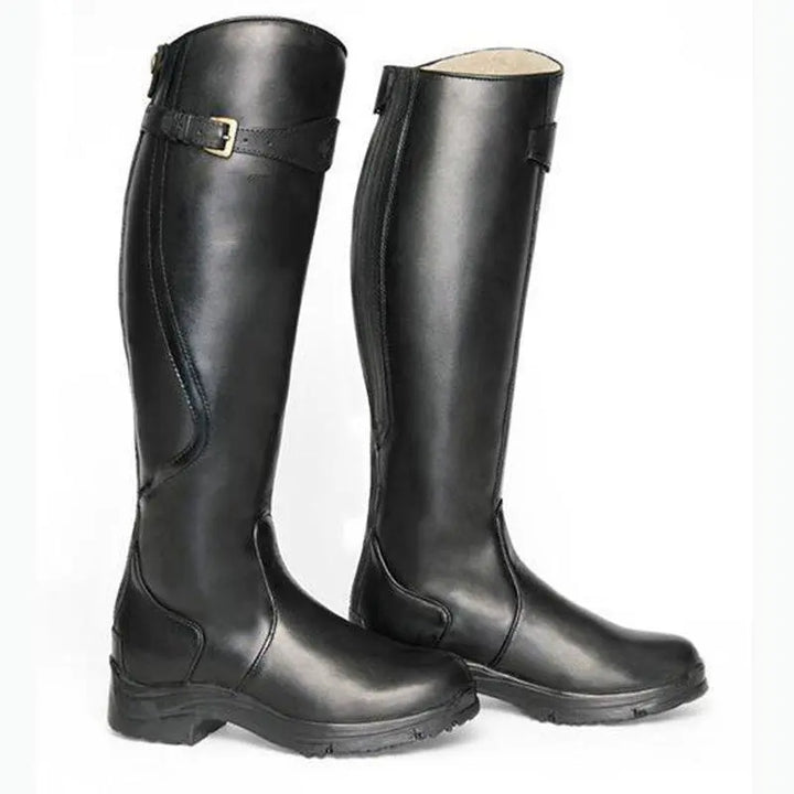 Orthopaedic Boots with Buckle Details - Elara-Dark Brown-4.0-Nora Luxe