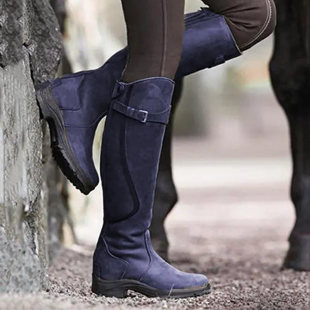 Orthopaedic Boots with Buckle Details - Elara-Purple-4.0-Nora Luxe