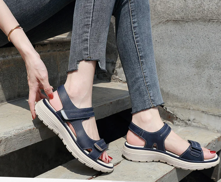 Orthopaedic bunion sandals for women – Celina-3-Black-Nora Luxe