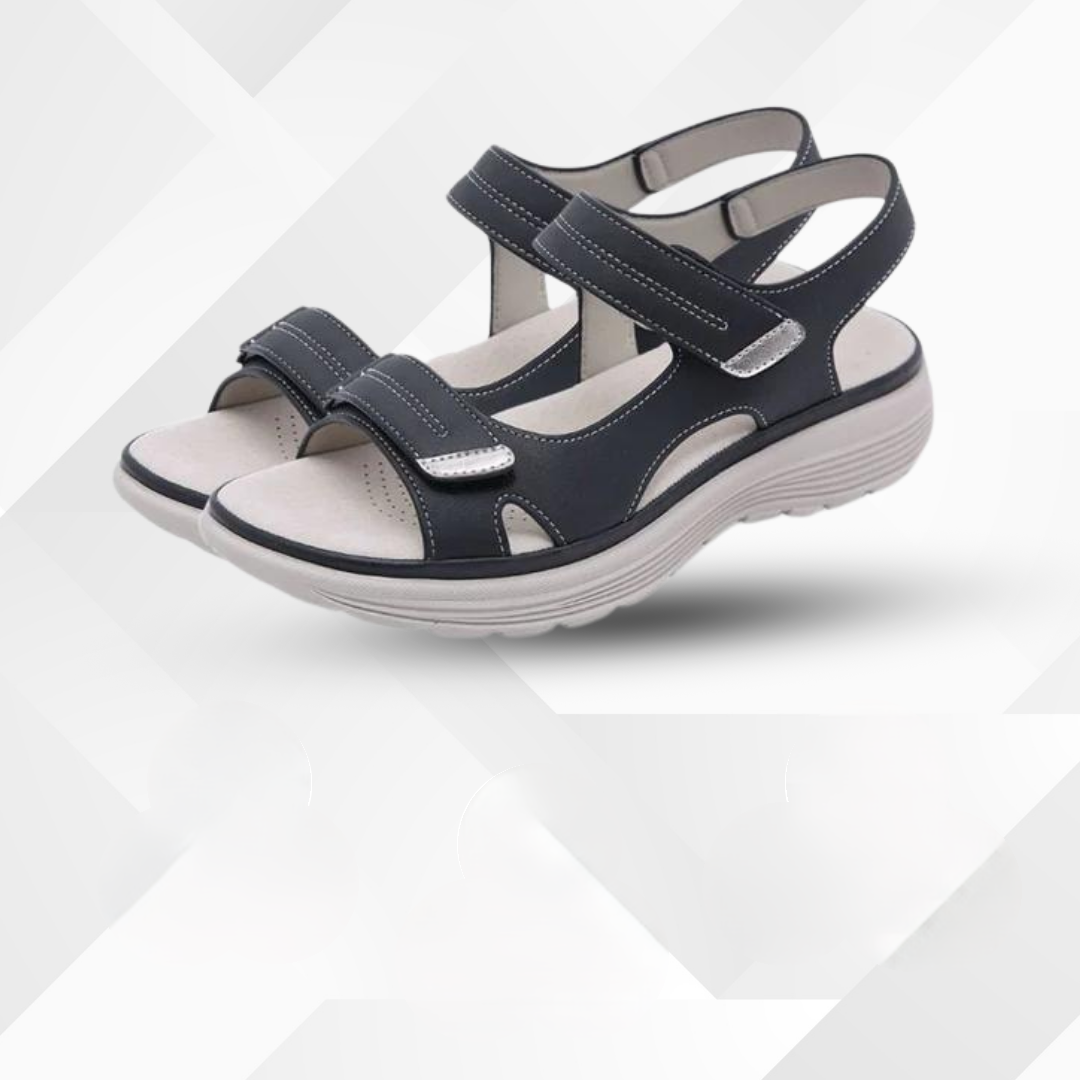 Orthopaedic bunion sandals for women – Celina-3-Black-Nora Luxe