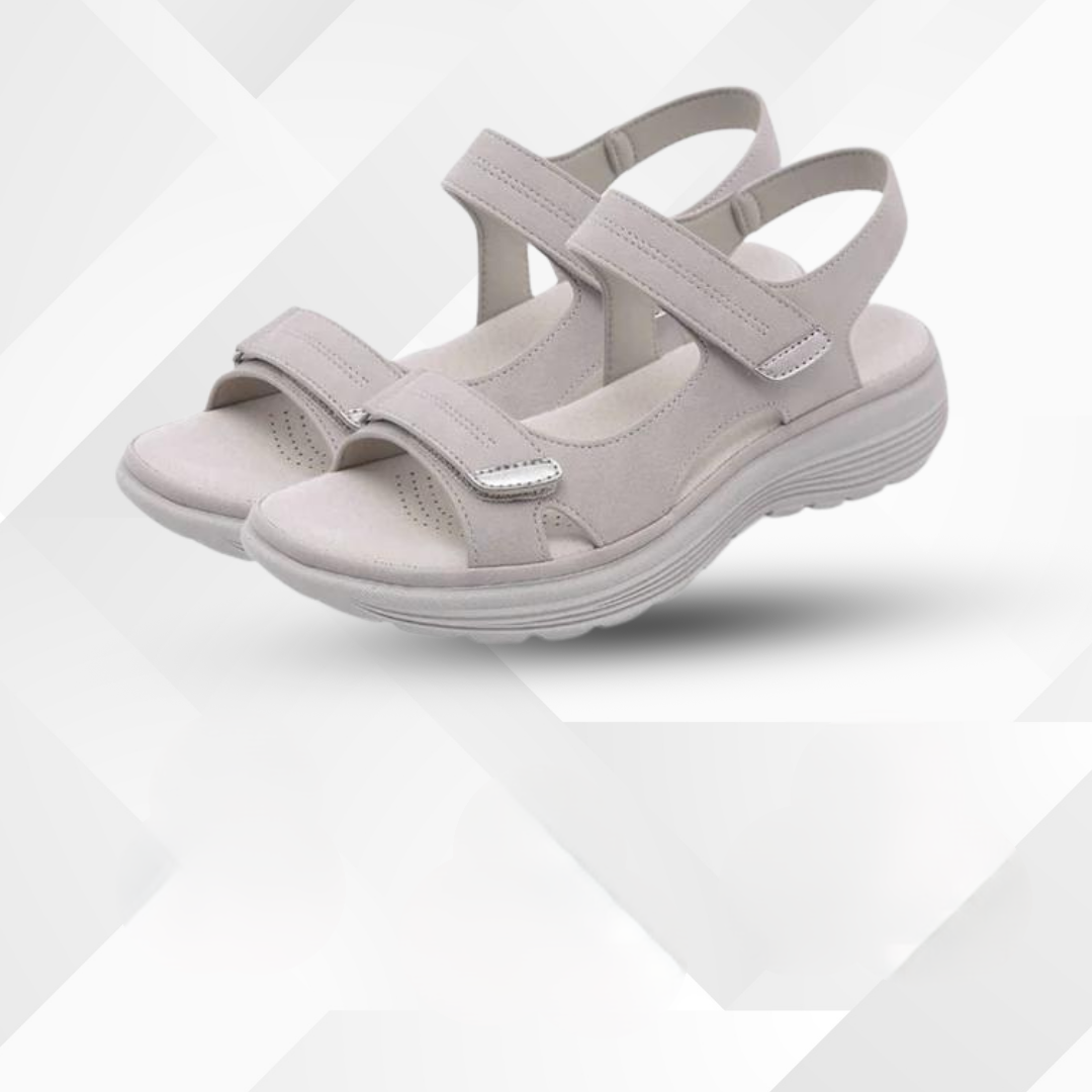 Orthopaedic bunion sandals for women – Celina-3-Gray-Nora Luxe