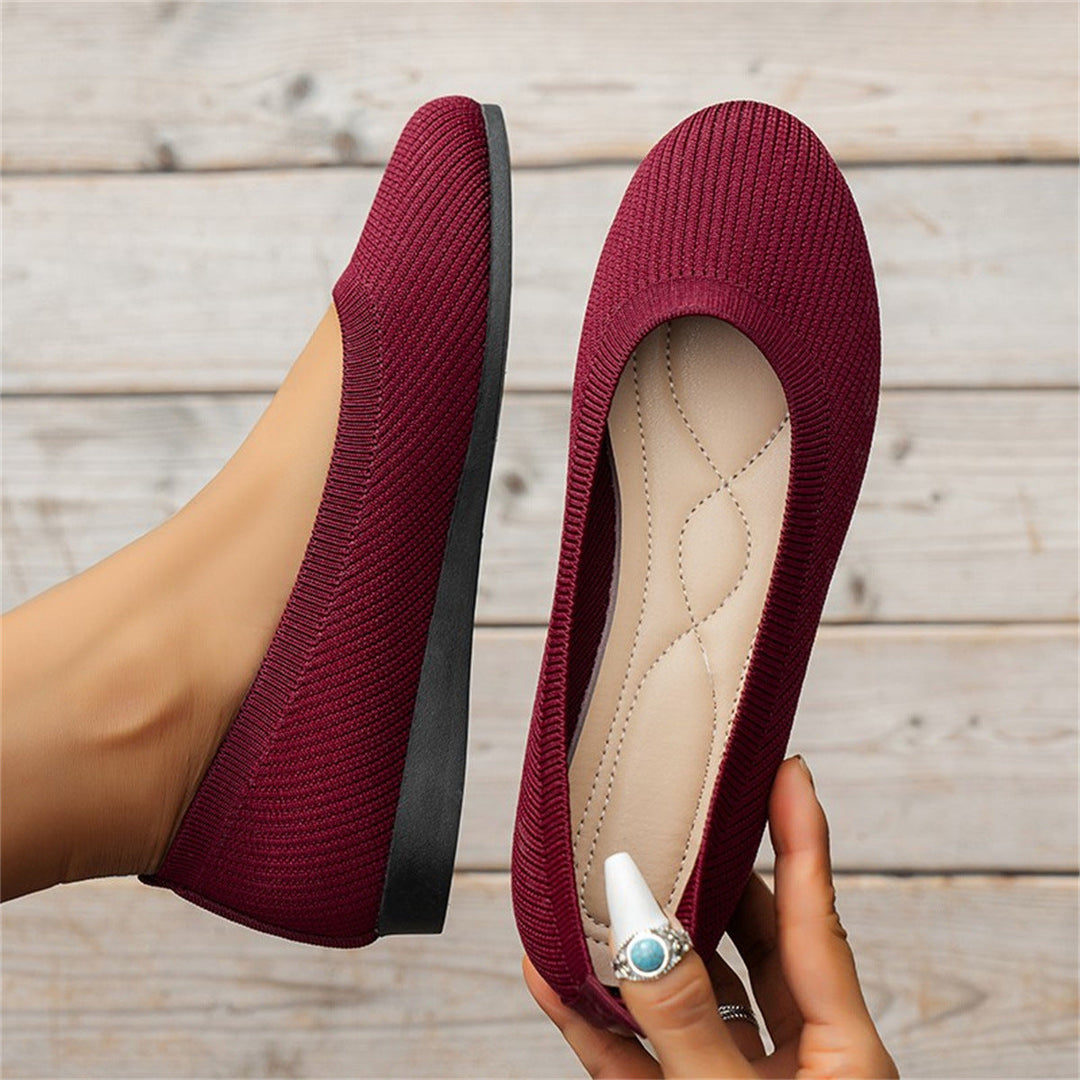 Orthopaedic comfort ballerinas – Camille-Red-3-Nora Luxe