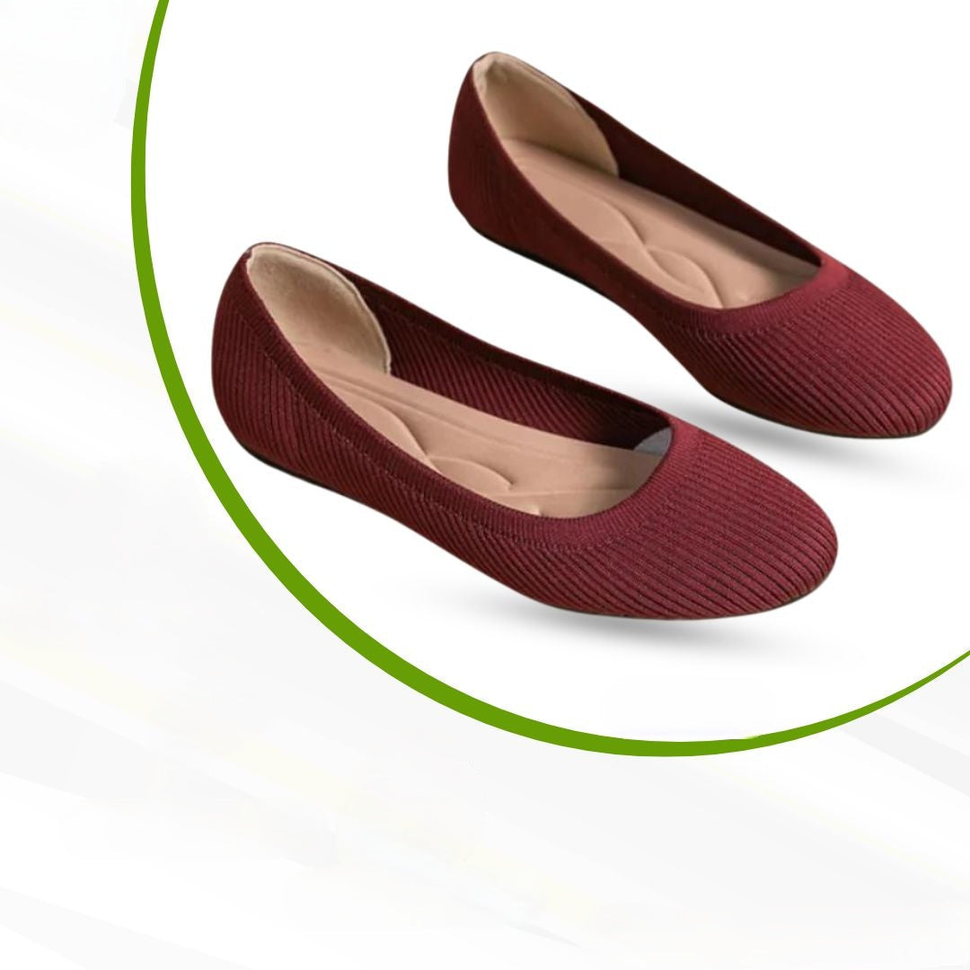 Orthopaedic Comfort Ballerinas – Melina-Red-4-Nora Luxe