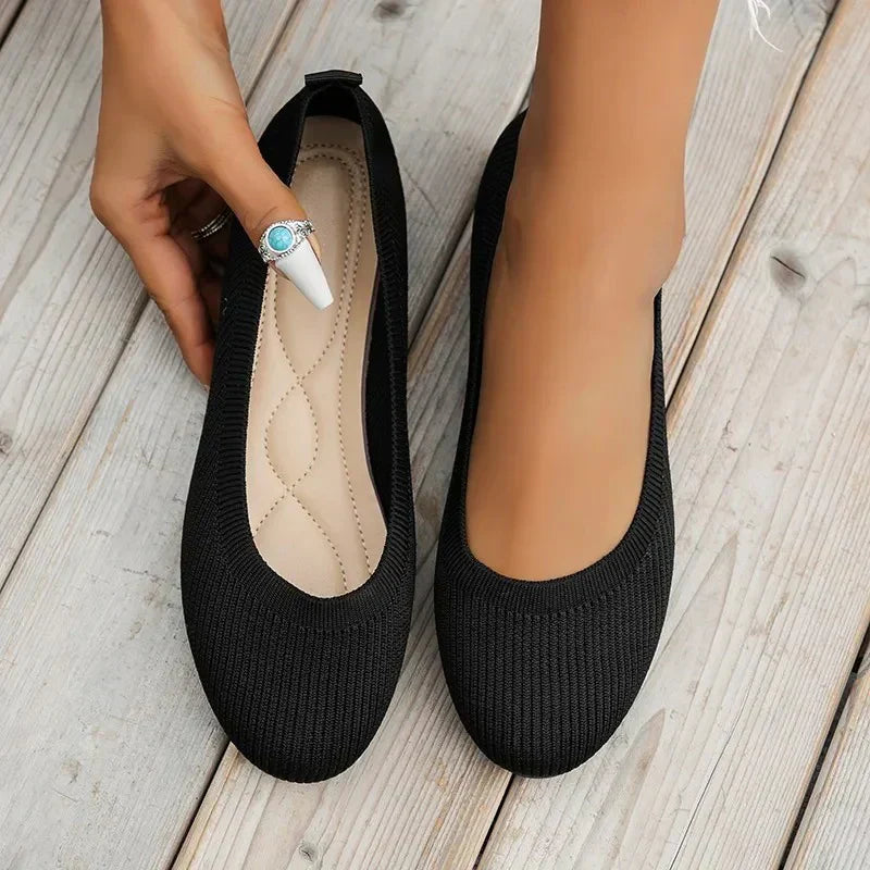 Orthopaedic Comfort Ballerinas – Melina-Velvet black-4-Nora Luxe
