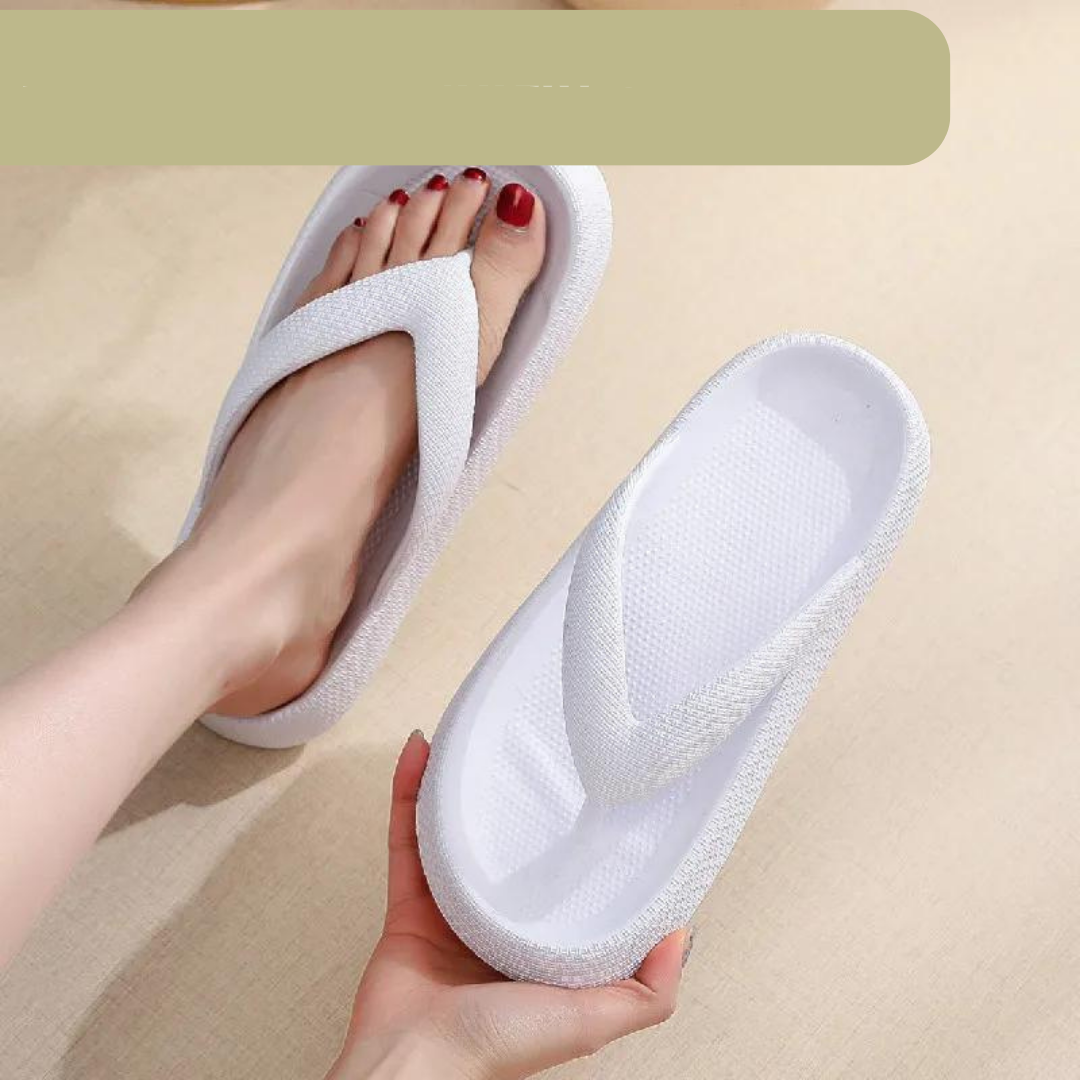 Orthopaedic Comfort Flip-Flops – Elara-Black-3-4-Nora Luxe