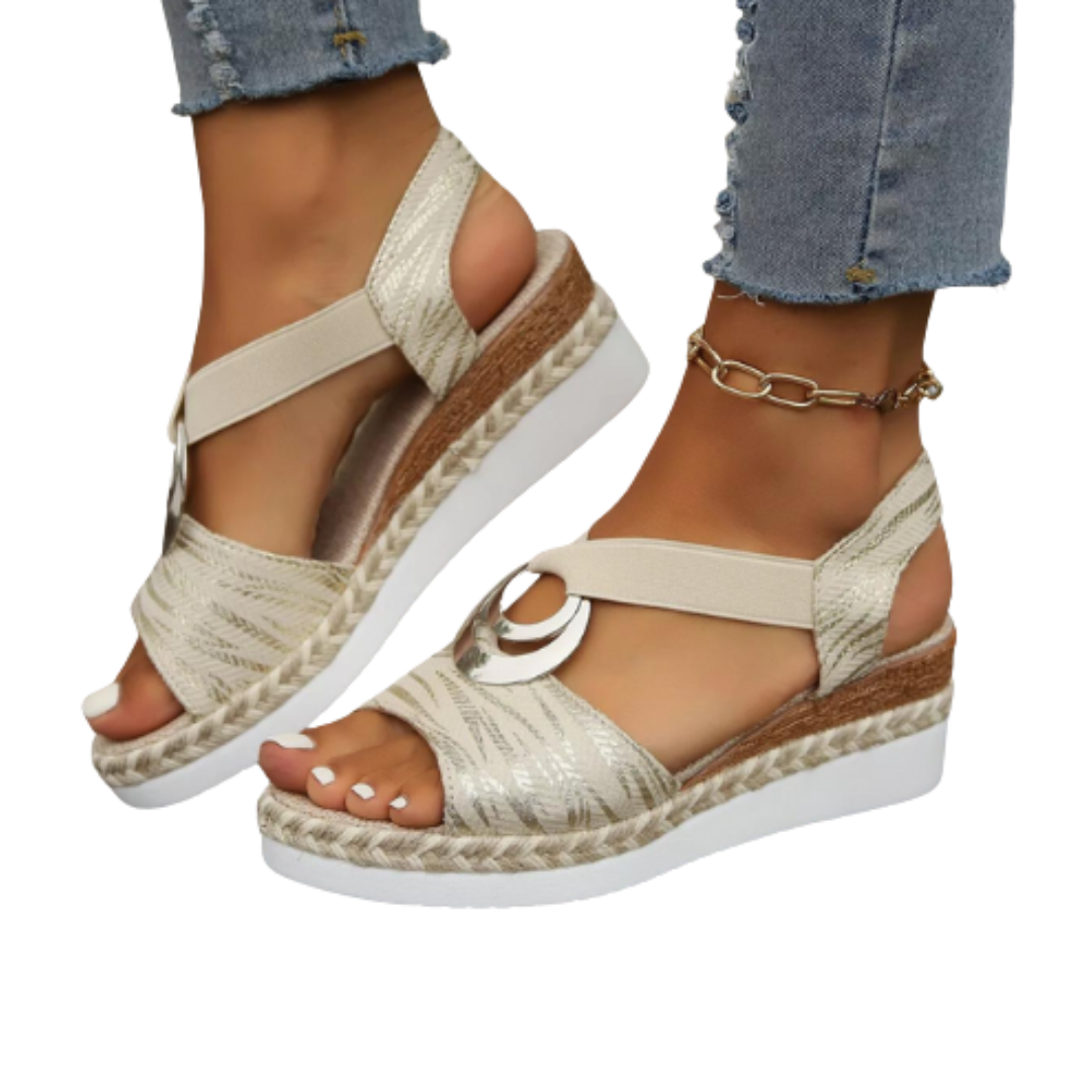 Orthopaedic comfort sandals for women – Clarissa-Beige-3-Nora Luxe