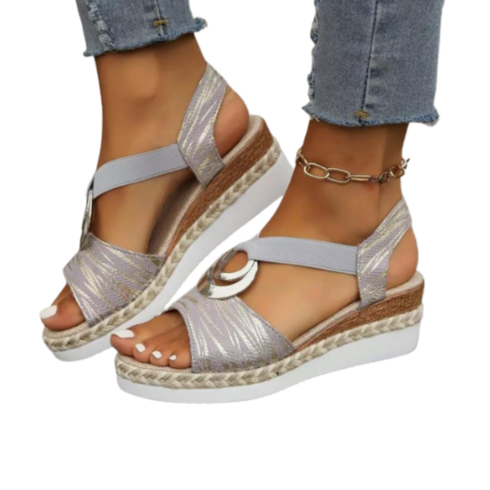 Orthopaedic comfort sandals for women – Clarissa-Silver-3-Nora Luxe
