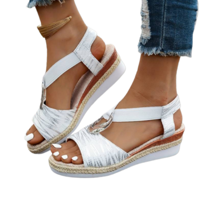 Orthopaedic comfort sandals for women – Clarissa-White-3-Nora Luxe