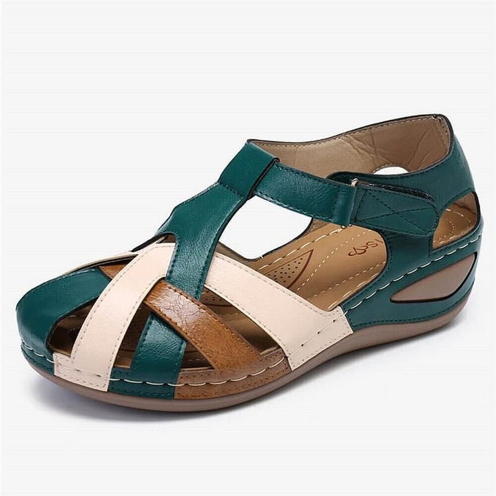 Orthopaedic comfort sandals for women – Sophia-Green-3-Nora Luxe