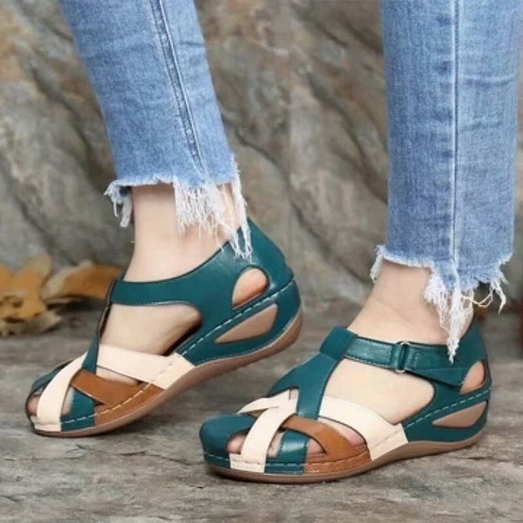 Orthopaedic comfort sandals for women – Sophia-Red-3-Nora Luxe
