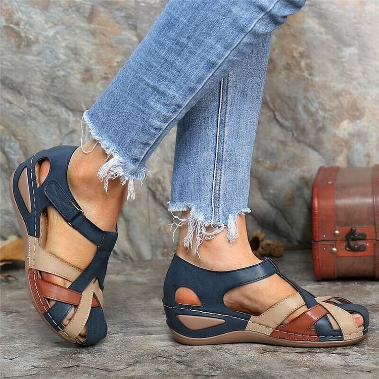 Orthopaedic comfort sandals for women – Sophia-Red-3-Nora Luxe